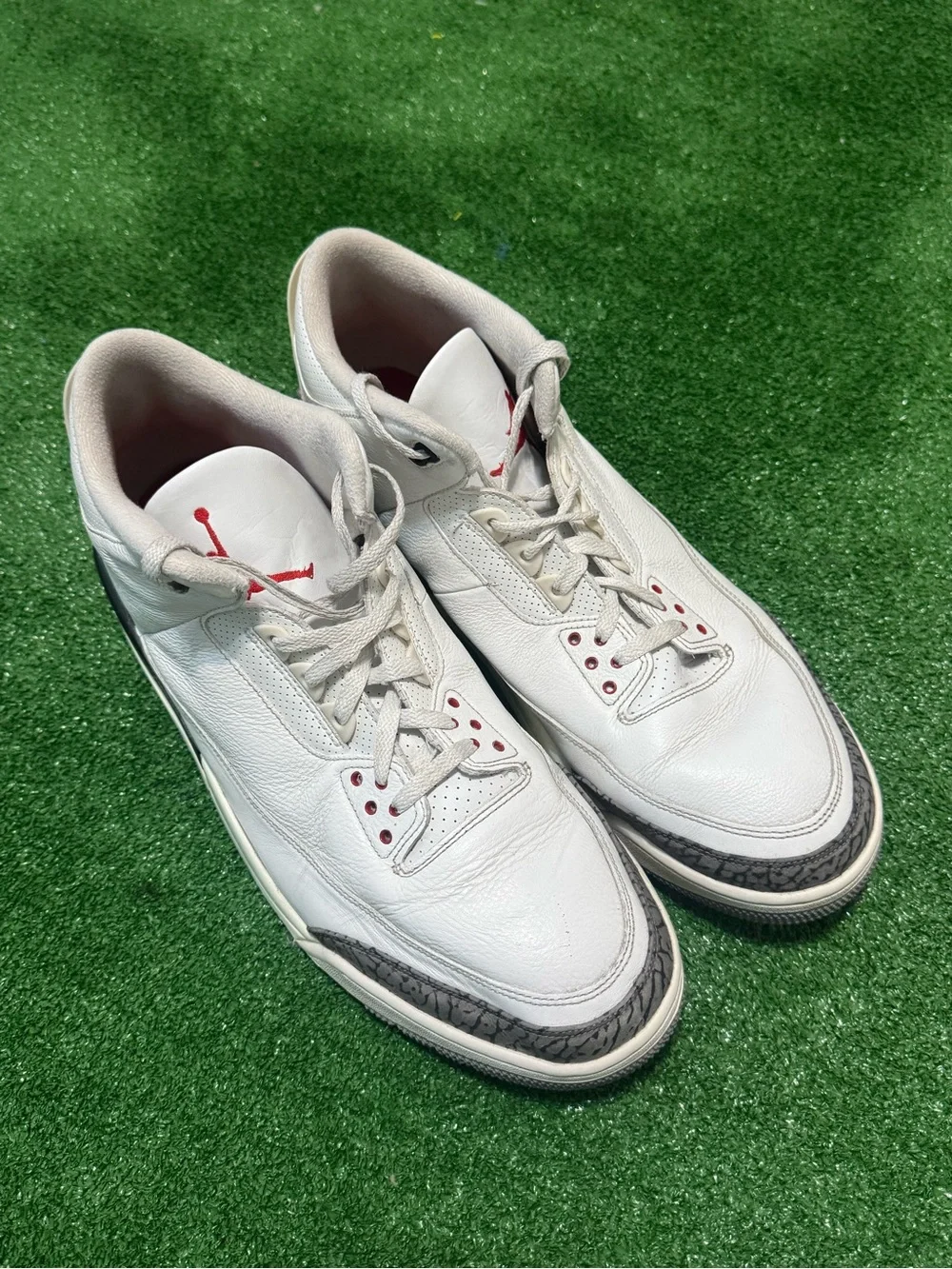 Mens Air Jordan 3 Retro White Cement Size 17